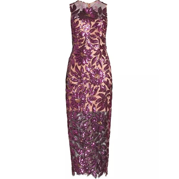 Milly Kinsley Floral Garden Sequin Maxi Dress NWT - Picture 6 of 9